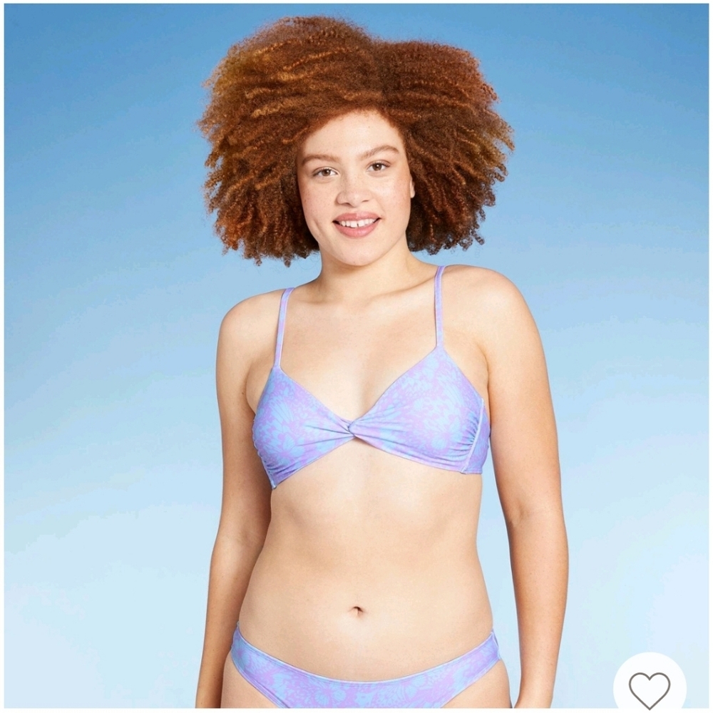 Juniors Twist Front Butterfly Bikini Top - XL